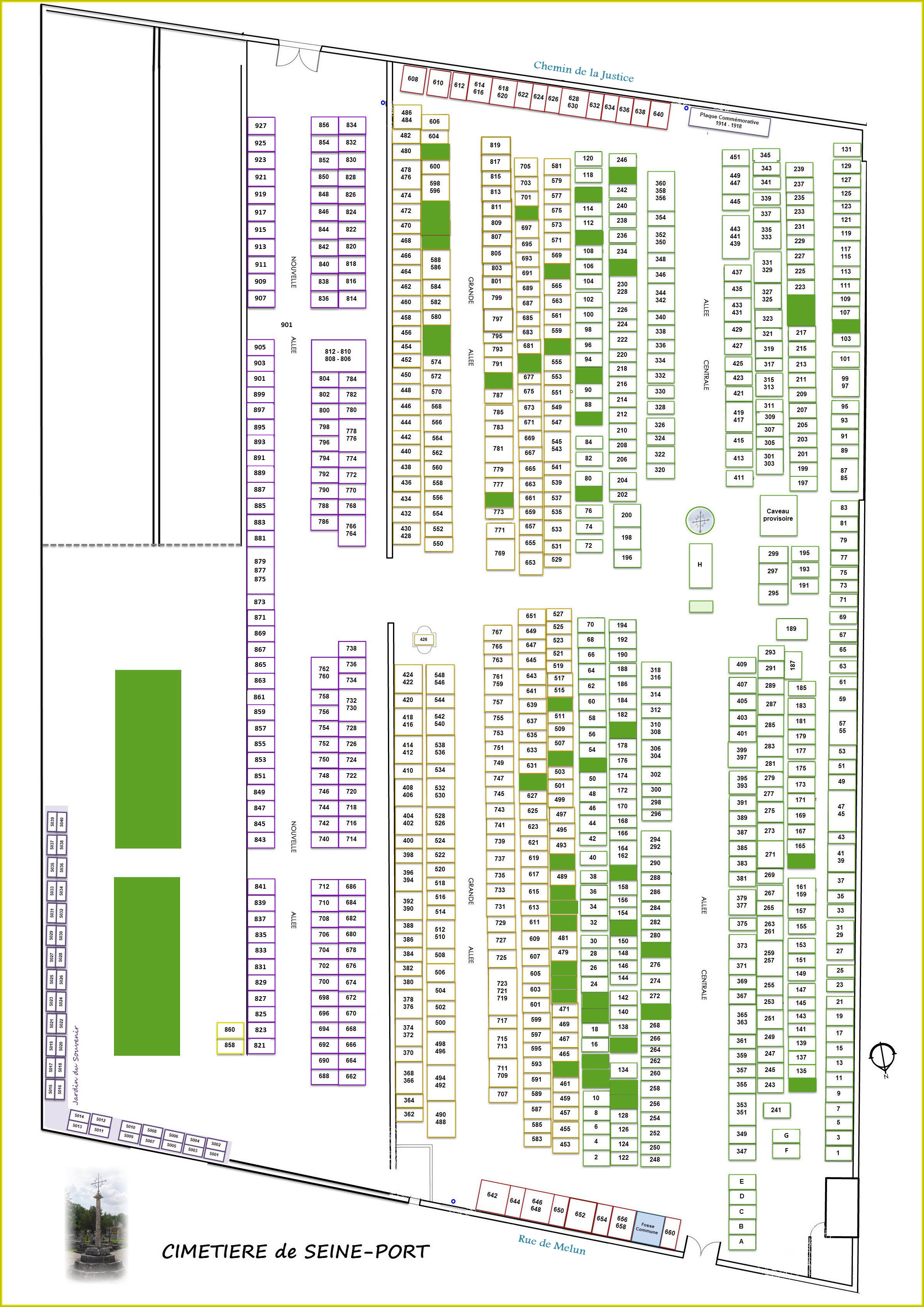 Plan du cimetière